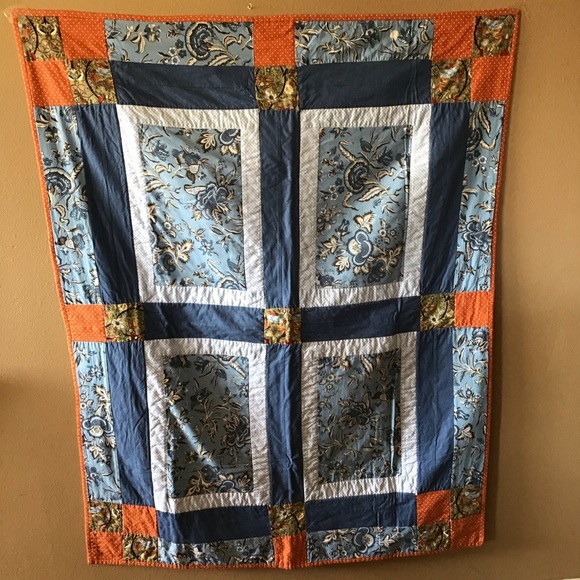 Bedding Hand Sewn Patchwork Reversible Quilt 56x44 Poshmark